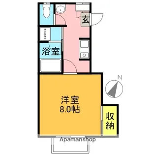 エルコート春日A【102号室】の間取り