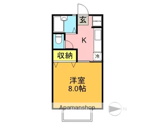 シャルム西津田Ⅱ【2階】の間取り
