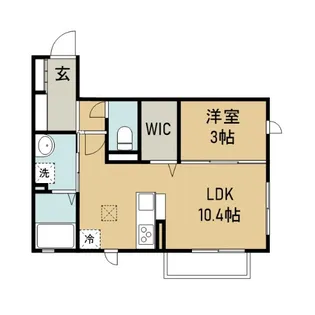 1LDKの間取り画像