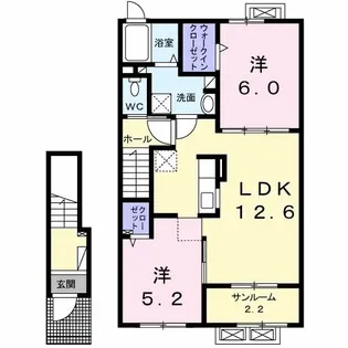 エレガンテ カーサ【2階】の間取り