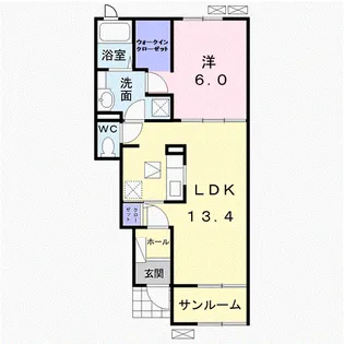ローズマリーB【1階】の間取り