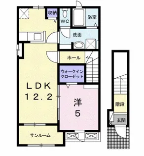 アンベリール Ⅴ【2階】の間取り