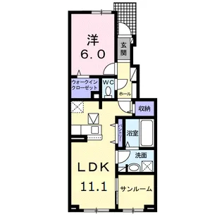メゾン ラ コリーヌ【1階】の間取り
