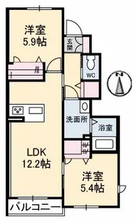 フォレナコート春日 A棟【1階】の間取り