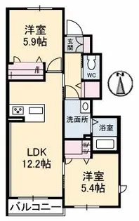 フォレナコート春日 A棟【1階】の間取り