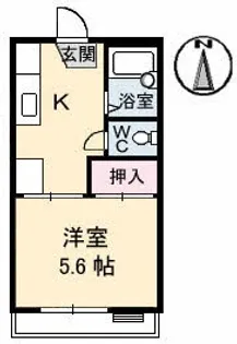 クレストピア新宮【2階】の間取り