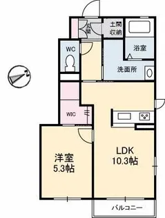 クオリア【1階】の間取り