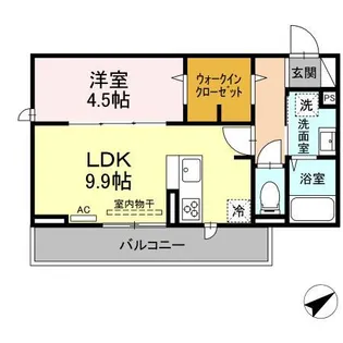 ポルトボヌール【3階】の間取り