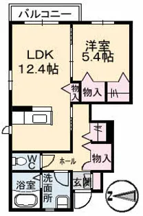メゾン・ジュイエ B棟【1階】の間取り