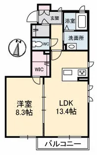 シェリール・ガーデン 弐番館【1階】の間取り
