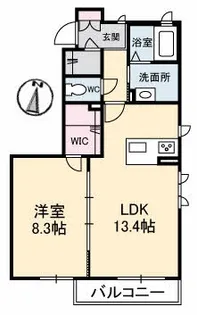 シェリール ガーデン 弐番館【1階】の間取り