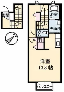 シャーメゾン乃木駅【2階】の間取り
