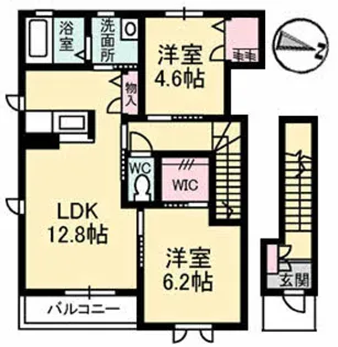 パルタージュ B棟【2階】の間取り