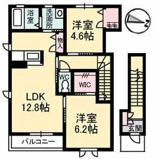 パルタージュ B棟【2階】の間取り