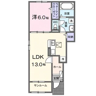 フレージュ セレノ【1階】の間取り