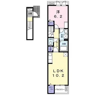 メルディア竹矢【2階】の間取り