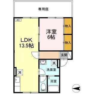 ソレアード上谷 A棟【1階】の間取り