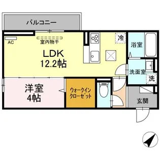 ヴェルデュール【1階】の間取り