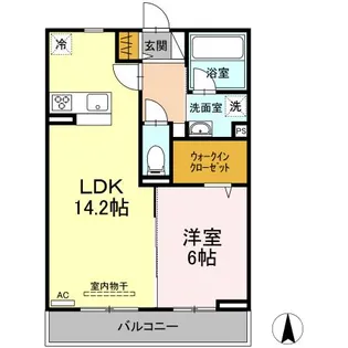 カーサ・エテルノ西津田B【2階】の間取り