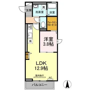 カーサ・エテルノ西津田B【3階】の間取り