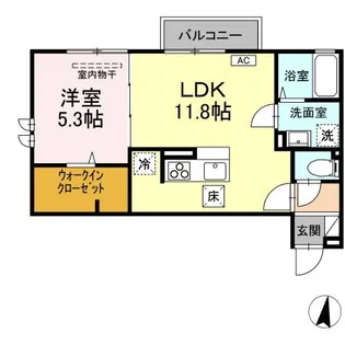 グランソレイユ【1階】の間取り