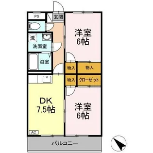 サンフォーレK【2階】の間取り