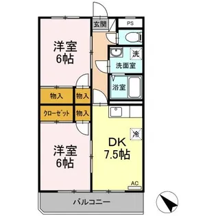 サンフォーレK【3階】の間取り