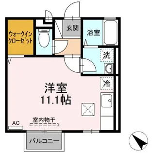 クレールコートII【1階】の間取り