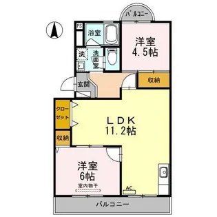 スカイハイツ【3階】の間取り