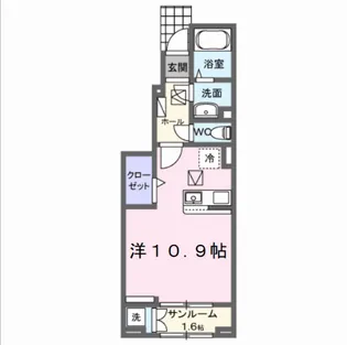 ソルフェジオ東津田【1階】の間取り