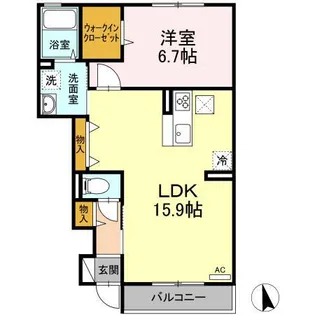 ヴァイデ A【1階】の間取り