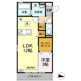 グランシエル【1階】の間取り