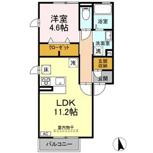 コーポ フェニックス【1階】の間取り