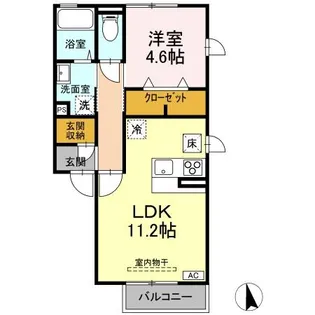 コーポ フェニックス【1階】の間取り