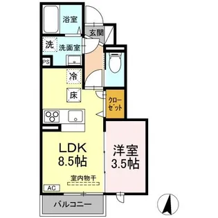 メゾン群来【1階】の間取り