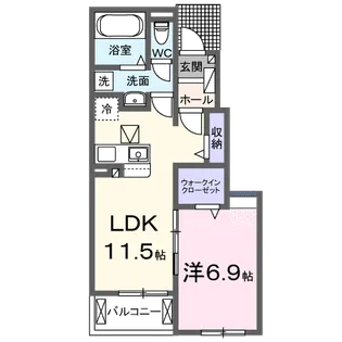 ドリームサイド光Ⅴ【1階】の間取り