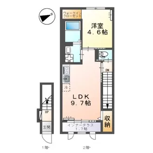 グラシア上乃木【2階】の間取り