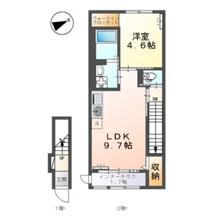 グラシア上乃木【2階】の間取り