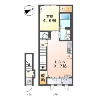 グラシア上乃木【2階】の間取り
