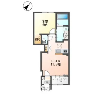 La pause 東出雲(ラ ポーズ ヒガシイズモ)【1階】の間取り