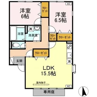 パルクヴェール C棟【2階】の間取り