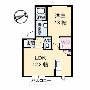 ROSE GARDEN A棟【2階】の間取り