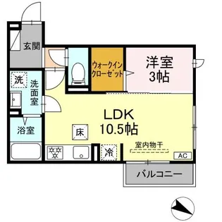 ロイヤルステージ西持田町A棟【1階】の間取り