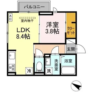 ロイヤルステージ西持田町B棟【2階】の間取り