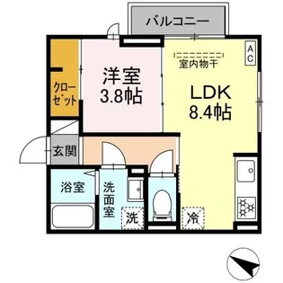 ロイヤルステージ西持田町B棟【2階】の間取り