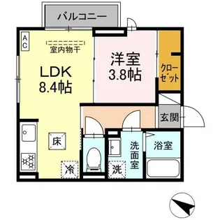 ロイヤルステージ西持田町B棟【1階】の間取り