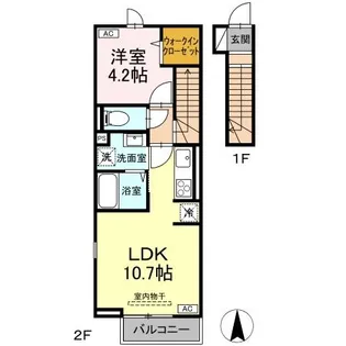BELLE RIVIERE【2階】の間取り