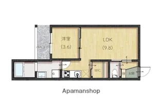LIEN東津田【3階】の間取り