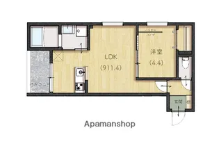 LIEN東津田【304号室】の間取り