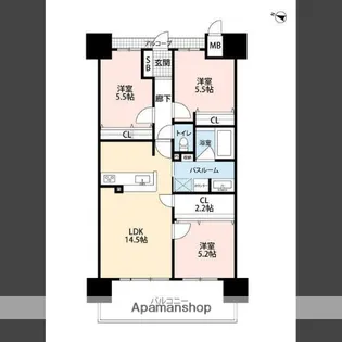 アルファステイツ天神町【10階】の間取り
